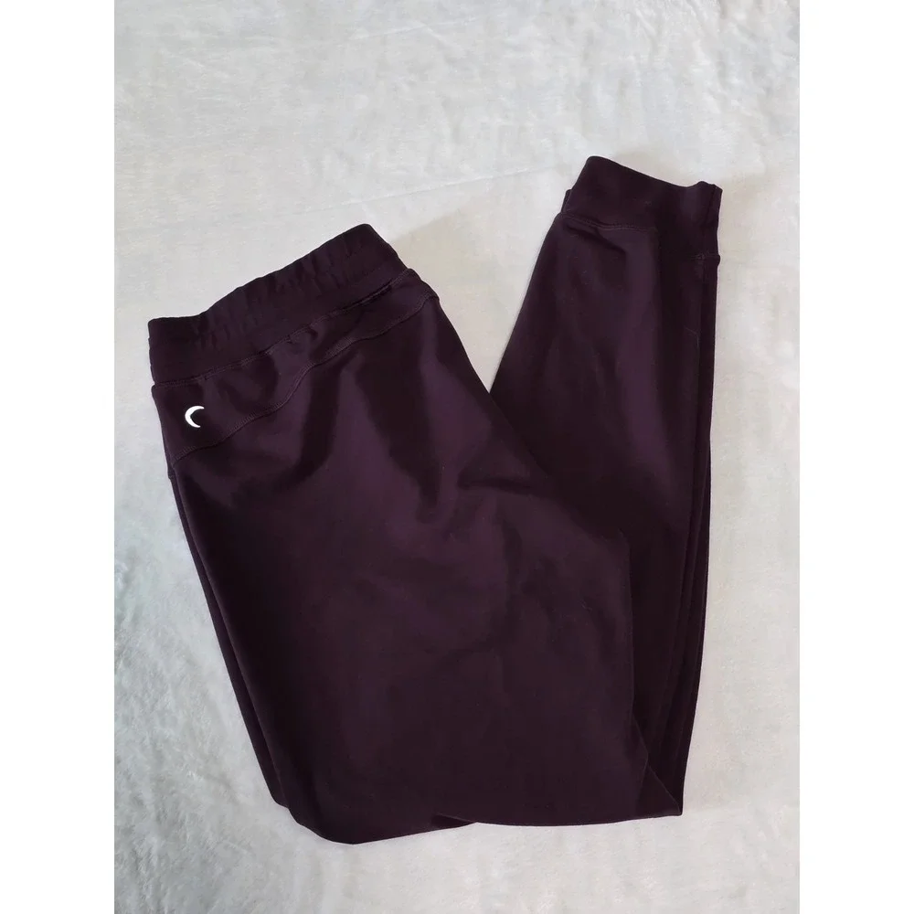 ZYIA Active Womens XL Plum Purple Peak Zipper Jogger Pant Active Casual - Picture 1 of 8